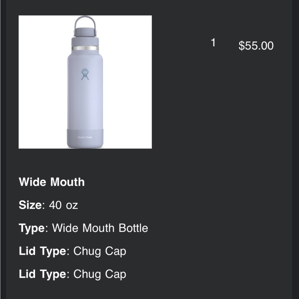 Hydro Flask Wide Mouth Bottle - Surf Blue